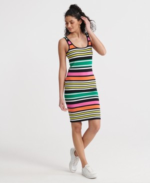 Superdry Miami Bodycon Női Ruhák Színes/Csíkok | GDRYX4089